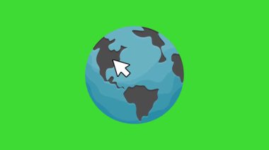 İnternet 3d simgesi yeşil ekran