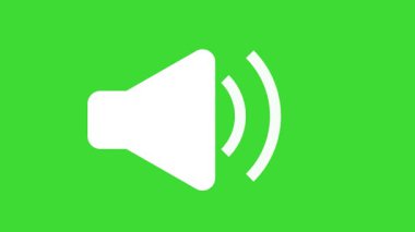 Hoparlör simgesi yeşil ekran 4k. Ses simgesi yeşil ekranı