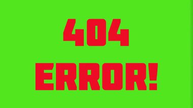 404 Hata yeşil ekran 