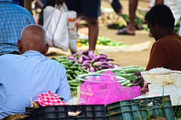 Hindistan 'da sebze pazarı