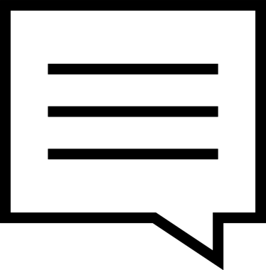 Siyah beyaz yorum simgesi, şeffaf arkaplan ile PNG biçiminde sunulmuştur. Basit ve minimalist tasarım, UI / UX, web uygulamaları, geri bildirim bölümleri veya iletişim görselleri için mükemmel. Çok yönlü dijital kullanım için temiz satırlar