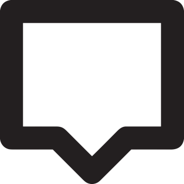 Siyah beyaz yorum simgesi, şeffaf arkaplan ile PNG biçiminde sunulmuştur. Basit ve minimalist tasarım, UI / UX, web uygulamaları, geri bildirim bölümleri veya iletişim görselleri için mükemmel. Çok yönlü dijital kullanım için temiz satırlar