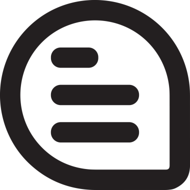 Siyah beyaz yorum simgesi, şeffaf arkaplan ile PNG biçiminde sunulmuştur. Basit ve minimalist tasarım, UI / UX, web uygulamaları, geri bildirim bölümleri veya iletişim görselleri için mükemmel. Çok yönlü dijital kullanım için temiz satırlar