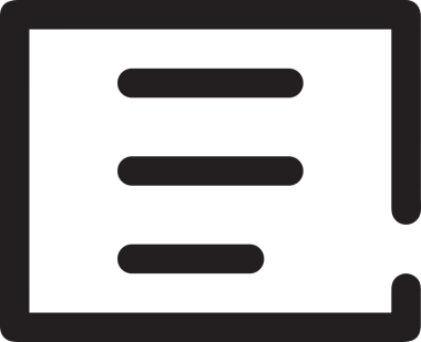 Siyah beyaz yorum simgesi, şeffaf arkaplan ile PNG biçiminde sunulmuştur. Basit ve minimalist tasarım, UI / UX, web uygulamaları, geri bildirim bölümleri veya iletişim görselleri için mükemmel. Çok yönlü dijital kullanım için temiz satırlar