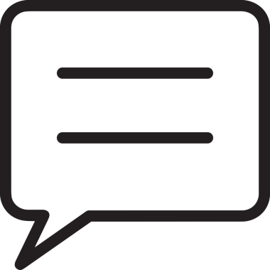 Siyah beyaz yorum simgesi, şeffaf arkaplan ile PNG biçiminde sunulmuştur. Basit ve minimalist tasarım, UI / UX, web uygulamaları, geri bildirim bölümleri veya iletişim görselleri için mükemmel. Çok yönlü dijital kullanım için temiz satırlar