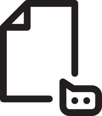 Siyah beyaz yorum simgesi, şeffaf arkaplan ile PNG biçiminde sunulmuştur. Basit ve minimalist tasarım, UI / UX, web uygulamaları, geri bildirim bölümleri veya iletişim görselleri için mükemmel. Çok yönlü dijital kullanım için temiz satırlar