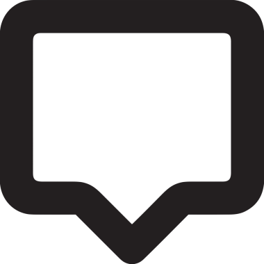 Siyah beyaz yorum simgesi, şeffaf arkaplan ile PNG biçiminde sunulmuştur. Basit ve minimalist tasarım, UI / UX, web uygulamaları, geri bildirim bölümleri veya iletişim görselleri için mükemmel. Çok yönlü dijital kullanım için temiz satırlar