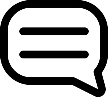 Siyah beyaz yorum simgesi, şeffaf arkaplan ile PNG biçiminde sunulmuştur. Basit ve minimalist tasarım, UI / UX, web uygulamaları, geri bildirim bölümleri veya iletişim görselleri için mükemmel. Çok yönlü dijital kullanım için temiz satırlar