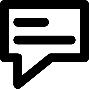 Siyah beyaz yorum simgesi, şeffaf arkaplan ile PNG biçiminde sunulmuştur. Basit ve minimalist tasarım, UI / UX, web uygulamaları, geri bildirim bölümleri veya iletişim görselleri için mükemmel. Çok yönlü dijital kullanım için temiz satırlar