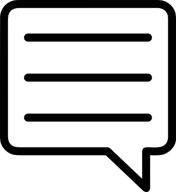 Siyah beyaz yorum simgesi, şeffaf arkaplan ile PNG biçiminde sunulmuştur. Basit ve minimalist tasarım, UI / UX, web uygulamaları, geri bildirim bölümleri veya iletişim görselleri için mükemmel. Çok yönlü dijital kullanım için temiz satırlar