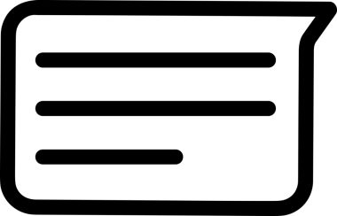 Siyah beyaz yorum simgesi, şeffaf arkaplan ile PNG biçiminde sunulmuştur. Basit ve minimalist tasarım, UI / UX, web uygulamaları, geri bildirim bölümleri veya iletişim görselleri için mükemmel. Çok yönlü dijital kullanım için temiz satırlar