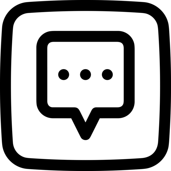 Siyah beyaz yorum simgesi, şeffaf arkaplan ile PNG biçiminde sunulmuştur. Basit ve minimalist tasarım, UI / UX, web uygulamaları, geri bildirim bölümleri veya iletişim görselleri için mükemmel. Çok yönlü dijital kullanım için temiz satırlar