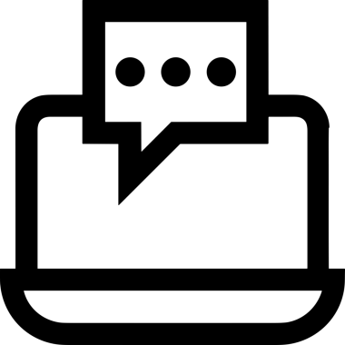 Siyah beyaz yorum simgesi, şeffaf arkaplan ile PNG biçiminde sunulmuştur. Basit ve minimalist tasarım, UI / UX, web uygulamaları, geri bildirim bölümleri veya iletişim görselleri için mükemmel. Çok yönlü dijital kullanım için temiz satırlar