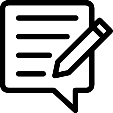 Siyah beyaz yorum simgesi, şeffaf arkaplan ile PNG biçiminde sunulmuştur. Basit ve minimalist tasarım, UI / UX, web uygulamaları, geri bildirim bölümleri veya iletişim görselleri için mükemmel. Çok yönlü dijital kullanım için temiz satırlar
