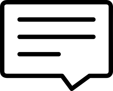 Siyah beyaz yorum simgesi, şeffaf arkaplan ile PNG biçiminde sunulmuştur. Basit ve minimalist tasarım, UI / UX, web uygulamaları, geri bildirim bölümleri veya iletişim görselleri için mükemmel. Çok yönlü dijital kullanım için temiz satırlar