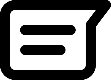 Siyah beyaz yorum simgesi, şeffaf arkaplan ile PNG biçiminde sunulmuştur. Basit ve minimalist tasarım, UI / UX, web uygulamaları, geri bildirim bölümleri veya iletişim görselleri için mükemmel. Çok yönlü dijital kullanım için temiz satırlar