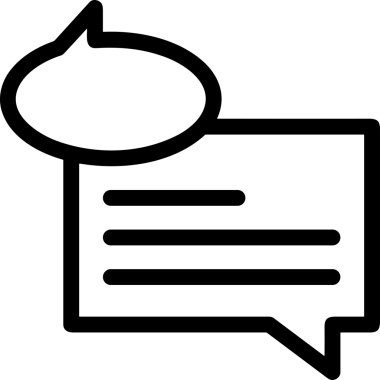 Siyah beyaz yorum simgesi, şeffaf arkaplan ile PNG biçiminde sunulmuştur. Basit ve minimalist tasarım, UI / UX, web uygulamaları, geri bildirim bölümleri veya iletişim görselleri için mükemmel. Çok yönlü dijital kullanım için temiz satırlar