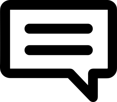 Siyah beyaz yorum simgesi, şeffaf arkaplan ile PNG biçiminde sunulmuştur. Basit ve minimalist tasarım, UI / UX, web uygulamaları, geri bildirim bölümleri veya iletişim görselleri için mükemmel. Çok yönlü dijital kullanım için temiz satırlar