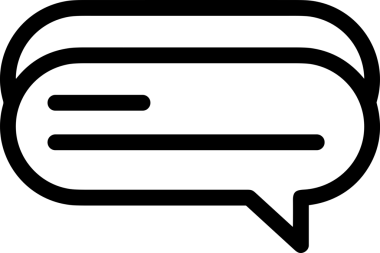 Siyah beyaz yorum simgesi, şeffaf arkaplan ile PNG biçiminde sunulmuştur. Basit ve minimalist tasarım, UI / UX, web uygulamaları, geri bildirim bölümleri veya iletişim görselleri için mükemmel. Çok yönlü dijital kullanım için temiz satırlar