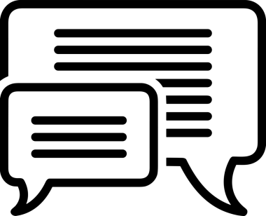 Siyah beyaz yorum simgesi, şeffaf arkaplan ile PNG biçiminde sunulmuştur. Basit ve minimalist tasarım, UI / UX, web uygulamaları, geri bildirim bölümleri veya iletişim görselleri için mükemmel. Çok yönlü dijital kullanım için temiz satırlar