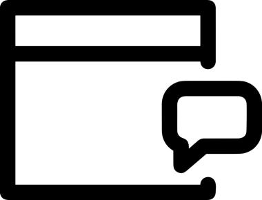 Siyah beyaz yorum simgesi, şeffaf arkaplan ile PNG biçiminde sunulmuştur. Basit ve minimalist tasarım, UI / UX, web uygulamaları, geri bildirim bölümleri veya iletişim görselleri için mükemmel. Çok yönlü dijital kullanım için temiz satırlar