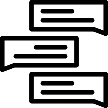 Siyah beyaz yorum simgesi, şeffaf arkaplan ile PNG biçiminde sunulmuştur. Basit ve minimalist tasarım, UI / UX, web uygulamaları, geri bildirim bölümleri veya iletişim görselleri için mükemmel. Çok yönlü dijital kullanım için temiz satırlar
