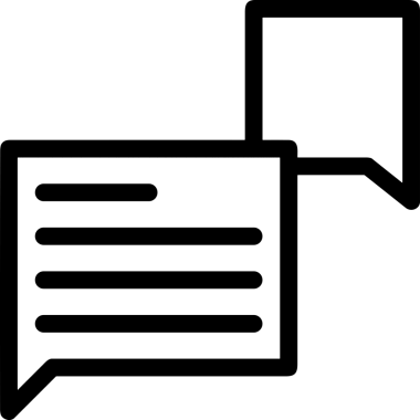 Siyah beyaz yorum simgesi, şeffaf arkaplan ile PNG biçiminde sunulmuştur. Basit ve minimalist tasarım, UI / UX, web uygulamaları, geri bildirim bölümleri veya iletişim görselleri için mükemmel. Çok yönlü dijital kullanım için temiz satırlar