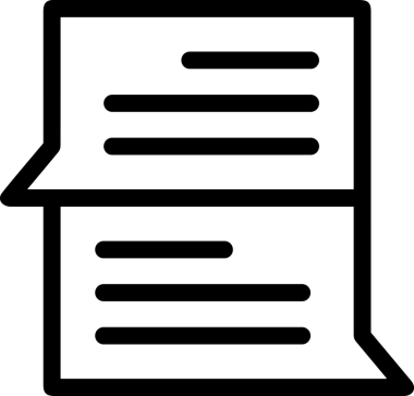 Siyah beyaz yorum simgesi, şeffaf arkaplan ile PNG biçiminde sunulmuştur. Basit ve minimalist tasarım, UI / UX, web uygulamaları, geri bildirim bölümleri veya iletişim görselleri için mükemmel. Çok yönlü dijital kullanım için temiz satırlar