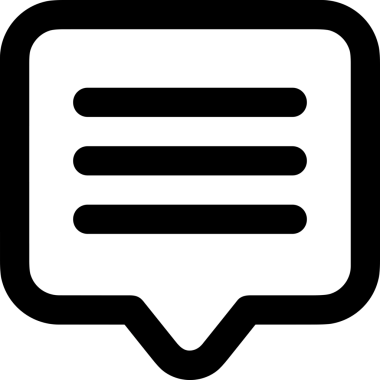 Siyah beyaz yorum simgesi, şeffaf arkaplan ile PNG biçiminde sunulmuştur. Basit ve minimalist tasarım, UI / UX, web uygulamaları, geri bildirim bölümleri veya iletişim görselleri için mükemmel. Çok yönlü dijital kullanım için temiz satırlar