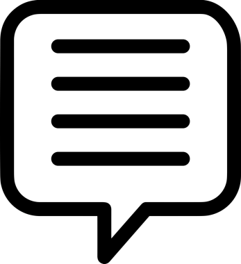 Siyah beyaz yorum simgesi, şeffaf arkaplan ile PNG biçiminde sunulmuştur. Basit ve minimalist tasarım, UI / UX, web uygulamaları, geri bildirim bölümleri veya iletişim görselleri için mükemmel. Çok yönlü dijital kullanım için temiz satırlar