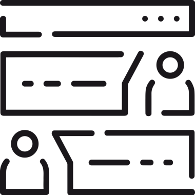 Siyah beyaz yorum simgesi, şeffaf arkaplan ile PNG biçiminde sunulmuştur. Basit ve minimalist tasarım, UI / UX, web uygulamaları, geri bildirim bölümleri veya iletişim görselleri için mükemmel. Çok yönlü dijital kullanım için temiz satırlar