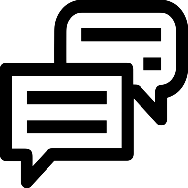 Siyah beyaz yorum simgesi, şeffaf arkaplan ile PNG biçiminde sunulmuştur. Basit ve minimalist tasarım, UI / UX, web uygulamaları, geri bildirim bölümleri veya iletişim görselleri için mükemmel. Çok yönlü dijital kullanım için temiz satırlar