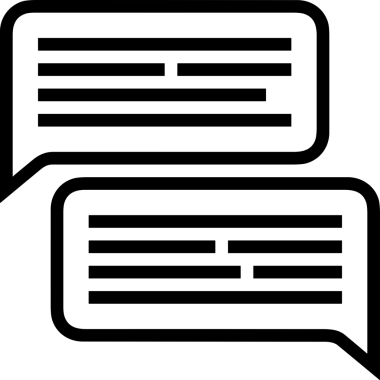 Siyah beyaz yorum simgesi, şeffaf arkaplan ile PNG biçiminde sunulmuştur. Basit ve minimalist tasarım, UI / UX, web uygulamaları, geri bildirim bölümleri veya iletişim görselleri için mükemmel. Çok yönlü dijital kullanım için temiz satırlar