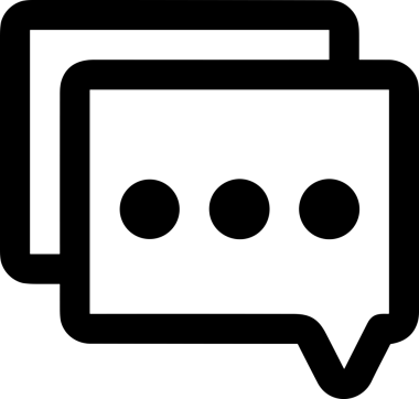Siyah beyaz yorum simgesi, şeffaf arkaplan ile PNG biçiminde sunulmuştur. Basit ve minimalist tasarım, UI / UX, web uygulamaları, geri bildirim bölümleri veya iletişim görselleri için mükemmel. Çok yönlü dijital kullanım için temiz satırlar