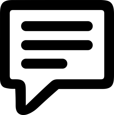 Siyah beyaz yorum simgesi, şeffaf arkaplan ile PNG biçiminde sunulmuştur. Basit ve minimalist tasarım, UI / UX, web uygulamaları, geri bildirim bölümleri veya iletişim görselleri için mükemmel. Çok yönlü dijital kullanım için temiz satırlar