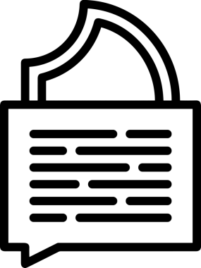 Siyah beyaz yorum simgesi, şeffaf arkaplan ile PNG biçiminde sunulmuştur. Basit ve minimalist tasarım, UI / UX, web uygulamaları, geri bildirim bölümleri veya iletişim görselleri için mükemmel. Çok yönlü dijital kullanım için temiz satırlar