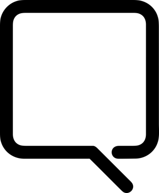 Siyah beyaz yorum simgesi, şeffaf arkaplan ile PNG biçiminde sunulmuştur. Basit ve minimalist tasarım, UI / UX, web uygulamaları, geri bildirim bölümleri veya iletişim görselleri için mükemmel. Çok yönlü dijital kullanım için temiz satırlar