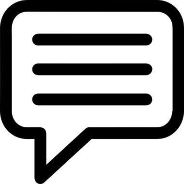 Siyah beyaz yorum simgesi, şeffaf arkaplan ile PNG biçiminde sunulmuştur. Basit ve minimalist tasarım, UI / UX, web uygulamaları, geri bildirim bölümleri veya iletişim görselleri için mükemmel. Çok yönlü dijital kullanım için temiz satırlar