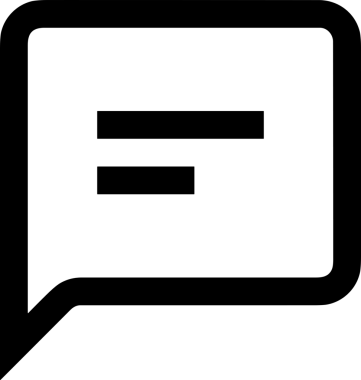 Siyah beyaz yorum simgesi, şeffaf arkaplan ile PNG biçiminde sunulmuştur. Basit ve minimalist tasarım, UI / UX, web uygulamaları, geri bildirim bölümleri veya iletişim görselleri için mükemmel. Çok yönlü dijital kullanım için temiz satırlar