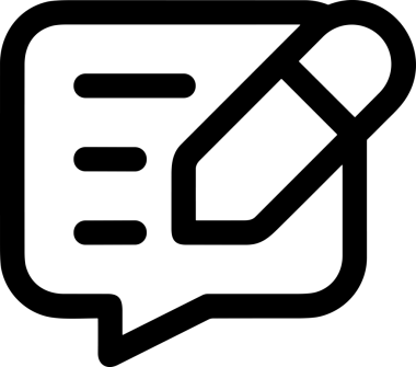 Siyah beyaz yorum simgesi, şeffaf arkaplan ile PNG biçiminde sunulmuştur. Basit ve minimalist tasarım, UI / UX, web uygulamaları, geri bildirim bölümleri veya iletişim görselleri için mükemmel. Çok yönlü dijital kullanım için temiz satırlar