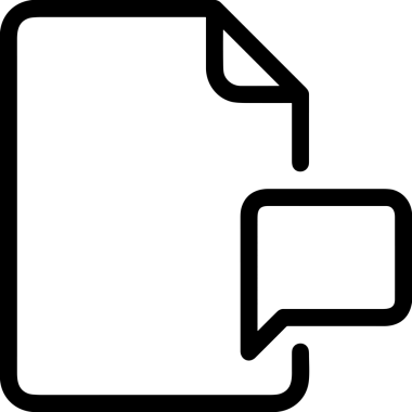 Siyah beyaz yorum simgesi, şeffaf arkaplan ile PNG biçiminde sunulmuştur. Basit ve minimalist tasarım, UI / UX, web uygulamaları, geri bildirim bölümleri veya iletişim görselleri için mükemmel. Çok yönlü dijital kullanım için temiz satırlar