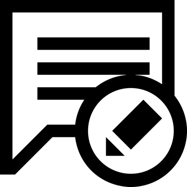 Siyah beyaz yorum simgesi, şeffaf arkaplan ile PNG biçiminde sunulmuştur. Basit ve minimalist tasarım, UI / UX, web uygulamaları, geri bildirim bölümleri veya iletişim görselleri için mükemmel. Çok yönlü dijital kullanım için temiz satırlar