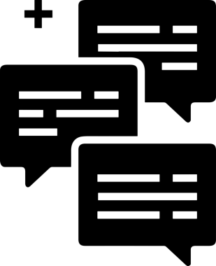 Siyah beyaz yorum simgesi, şeffaf arkaplan ile PNG biçiminde sunulmuştur. Basit ve minimalist tasarım, UI / UX, web uygulamaları, geri bildirim bölümleri veya iletişim görselleri için mükemmel. Çok yönlü dijital kullanım için temiz satırlar