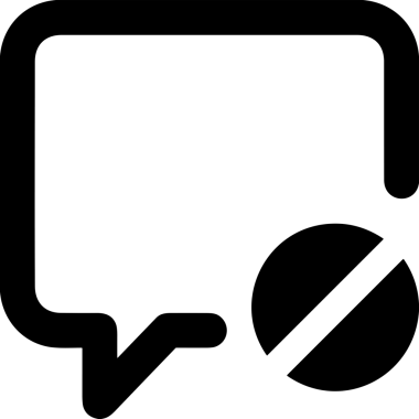 Siyah beyaz yorum simgesi, şeffaf arkaplan ile PNG biçiminde sunulmuştur. Basit ve minimalist tasarım, UI / UX, web uygulamaları, geri bildirim bölümleri veya iletişim görselleri için mükemmel. Çok yönlü dijital kullanım için temiz satırlar