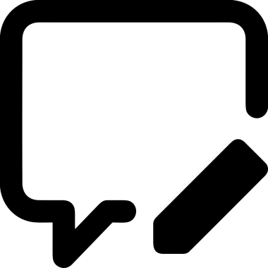 Siyah beyaz yorum simgesi, şeffaf arkaplan ile PNG biçiminde sunulmuştur. Basit ve minimalist tasarım, UI / UX, web uygulamaları, geri bildirim bölümleri veya iletişim görselleri için mükemmel. Çok yönlü dijital kullanım için temiz satırlar