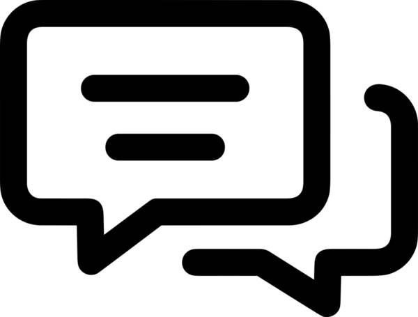 Siyah beyaz yorum simgesi, şeffaf arkaplan ile PNG biçiminde sunulmuştur. Basit ve minimalist tasarım, UI / UX, web uygulamaları, geri bildirim bölümleri veya iletişim görselleri için mükemmel. Çok yönlü dijital kullanım için temiz satırlar