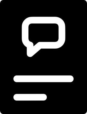 Siyah beyaz yorum simgesi, şeffaf arkaplan ile PNG biçiminde sunulmuştur. Basit ve minimalist tasarım, UI / UX, web uygulamaları, geri bildirim bölümleri veya iletişim görselleri için mükemmel. Çok yönlü dijital kullanım için temiz satırlar