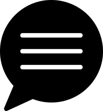 Siyah beyaz yorum simgesi, şeffaf arkaplan ile PNG biçiminde sunulmuştur. Basit ve minimalist tasarım, UI / UX, web uygulamaları, geri bildirim bölümleri veya iletişim görselleri için mükemmel. Çok yönlü dijital kullanım için temiz satırlar