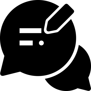 Siyah beyaz yorum simgesi, şeffaf arkaplan ile PNG biçiminde sunulmuştur. Basit ve minimalist tasarım, UI / UX, web uygulamaları, geri bildirim bölümleri veya iletişim görselleri için mükemmel. Çok yönlü dijital kullanım için temiz satırlar