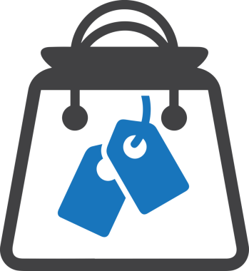 Çevrimiçi mağaza ve ecommerce mağaza tanıtım illüstrasyonu için simge alışverişi simgesi Satış afişi, web sitesi, uygulama UI, pazarlama reklamları ve şeffaf yüksek kalitede perakende ticaret görselleri